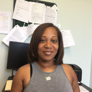 Gichel Walters Director Minority Outreach in her office